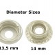 15 mm 61 Sistem Nikel Paslanmaz Metal Çıtçıt 100 Takım